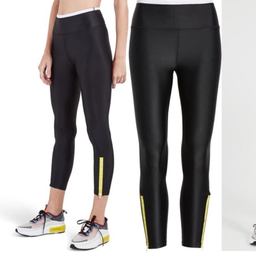P.E. Nation Steady Run 7/8 Legging Black Yellow XS PE Nation